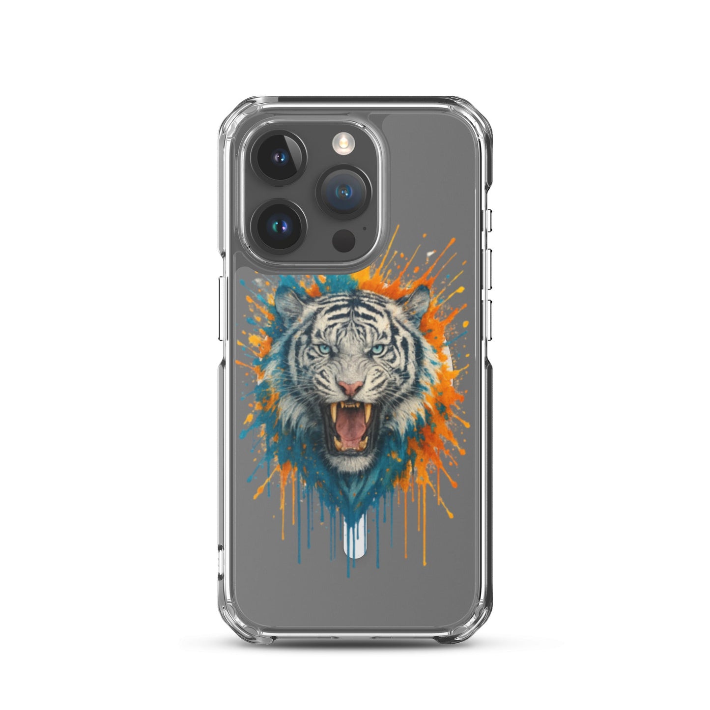Paint Splash White Tiger - MagSafe® clear case for iPhone® - Studio ZD - Studio ZD - 
