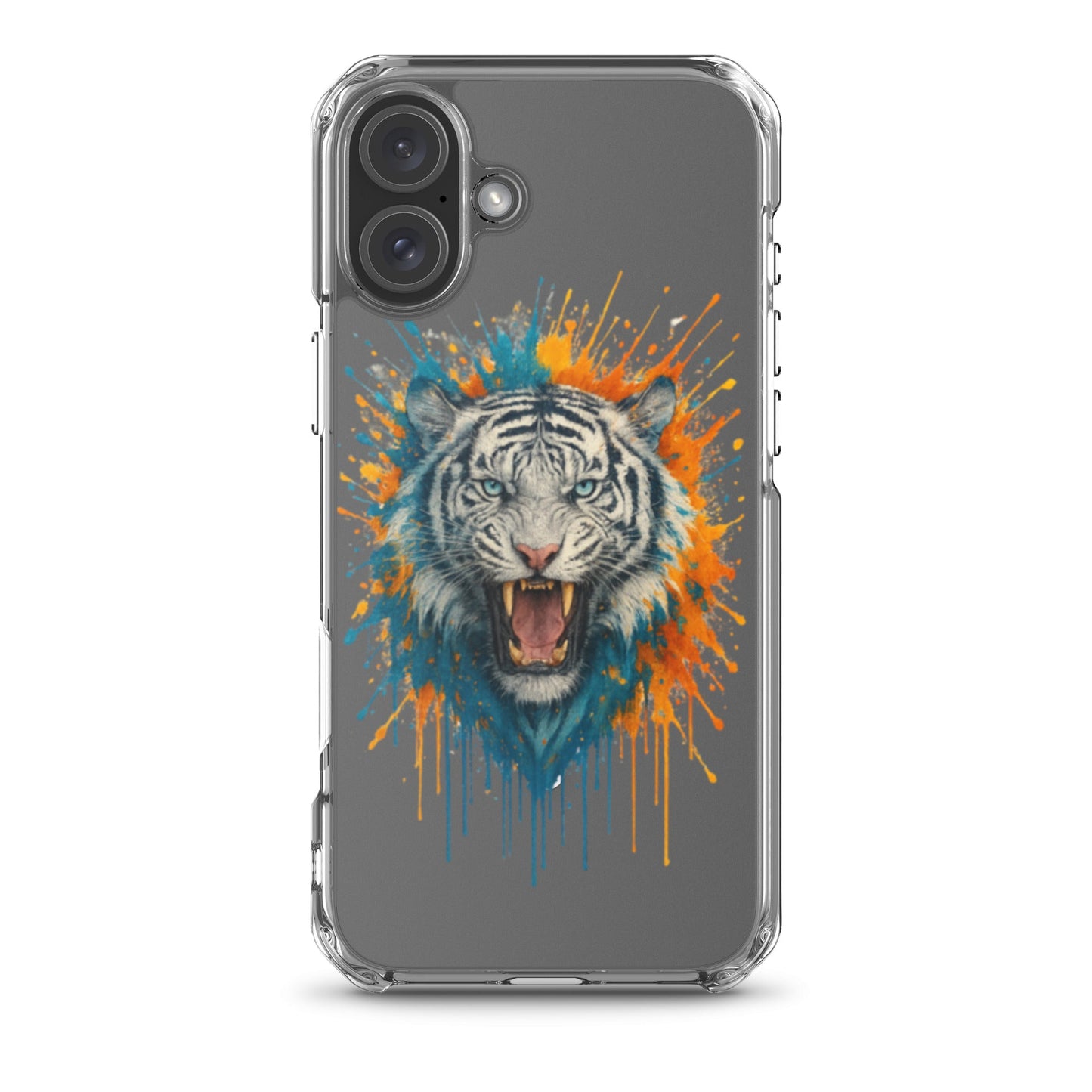 Paint Splash White Tiger - MagSafe® clear case for iPhone® - Studio ZD - Studio ZD - 