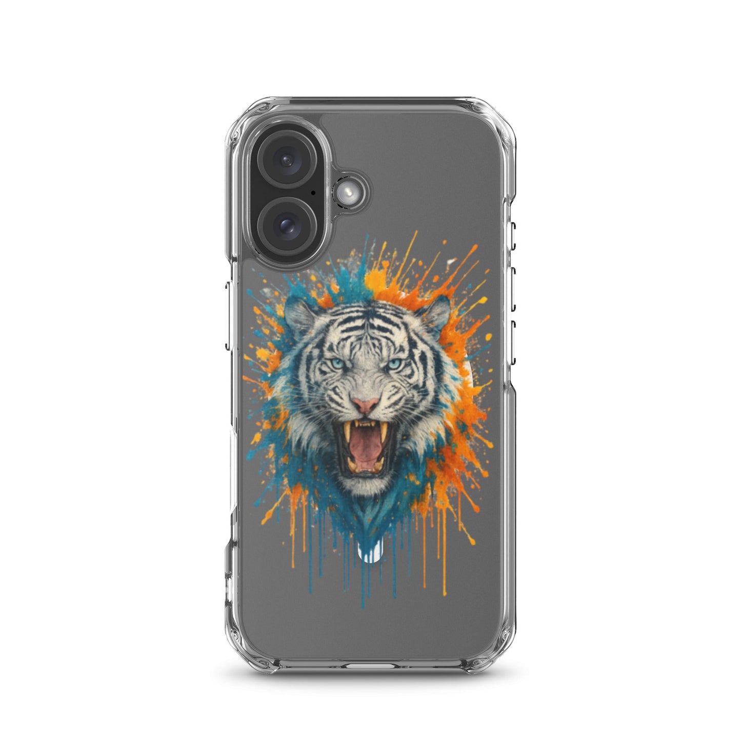 Paint Splash White Tiger - MagSafe® clear case for iPhone® - Studio ZD - Studio ZD - 