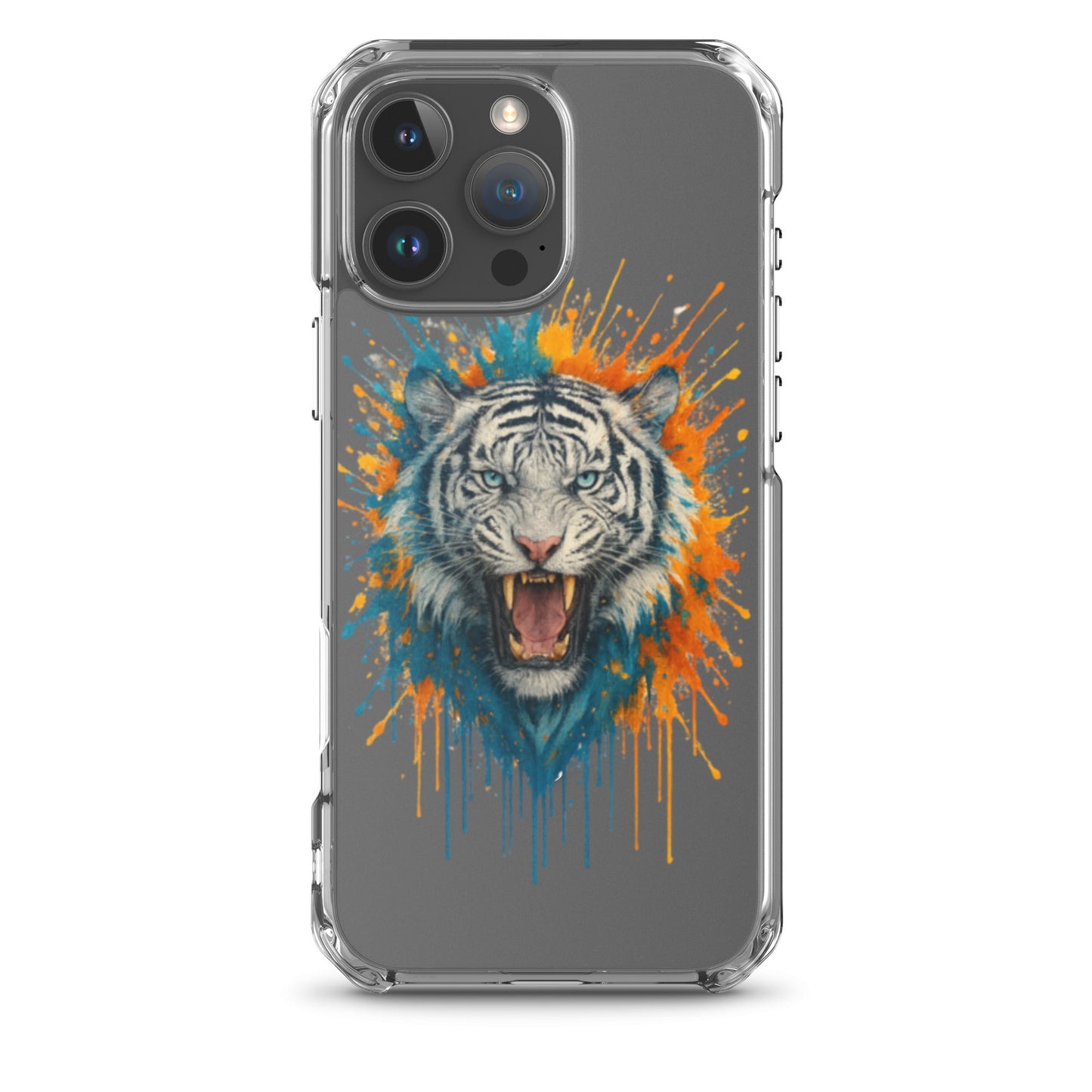 Paint Splash White Tiger - MagSafe® clear case for iPhone® - Studio ZD - Studio ZD - 