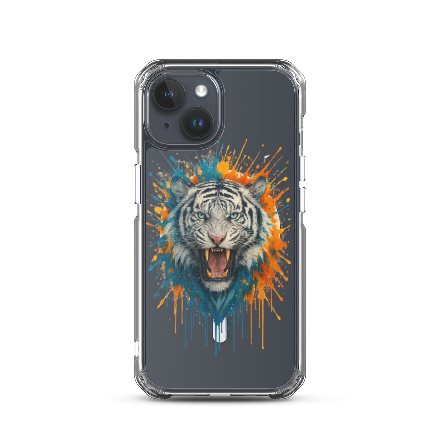Paint Splash White Tiger - MagSafe® clear case for iPhone® - Studio ZD - Studio ZD - 