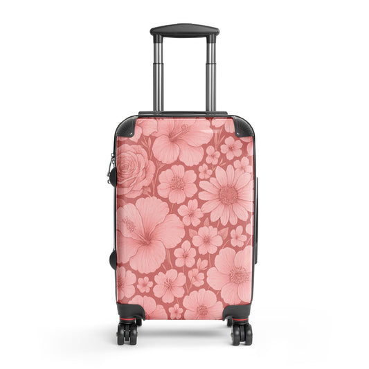 Pink Floral Escape - Hard - Shell Suitcase - Studio ZD - Studio ZD - 