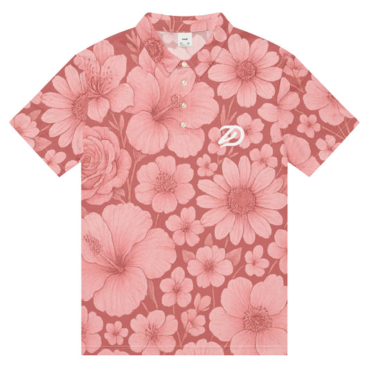 Pink Floral Escape - Men’s Slim Fit Polo - Studio ZD - Studio ZD - 