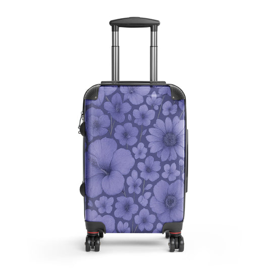 Purple Floral Escape - Hard - Shell Suitcase - Studio ZD - 