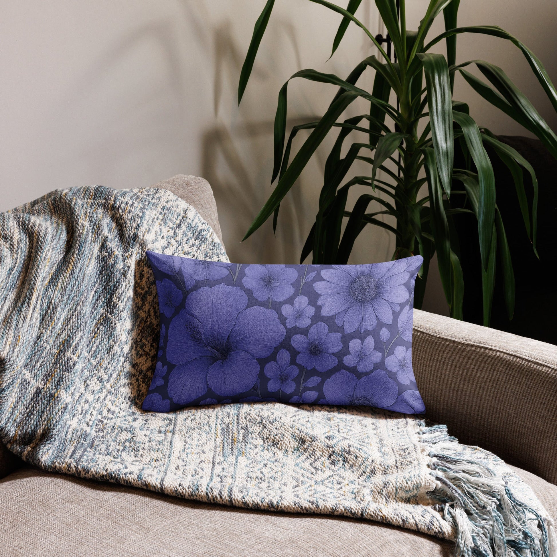 Purple Floral Escape - Premium Pillow - Studio ZD - CUT-SEW