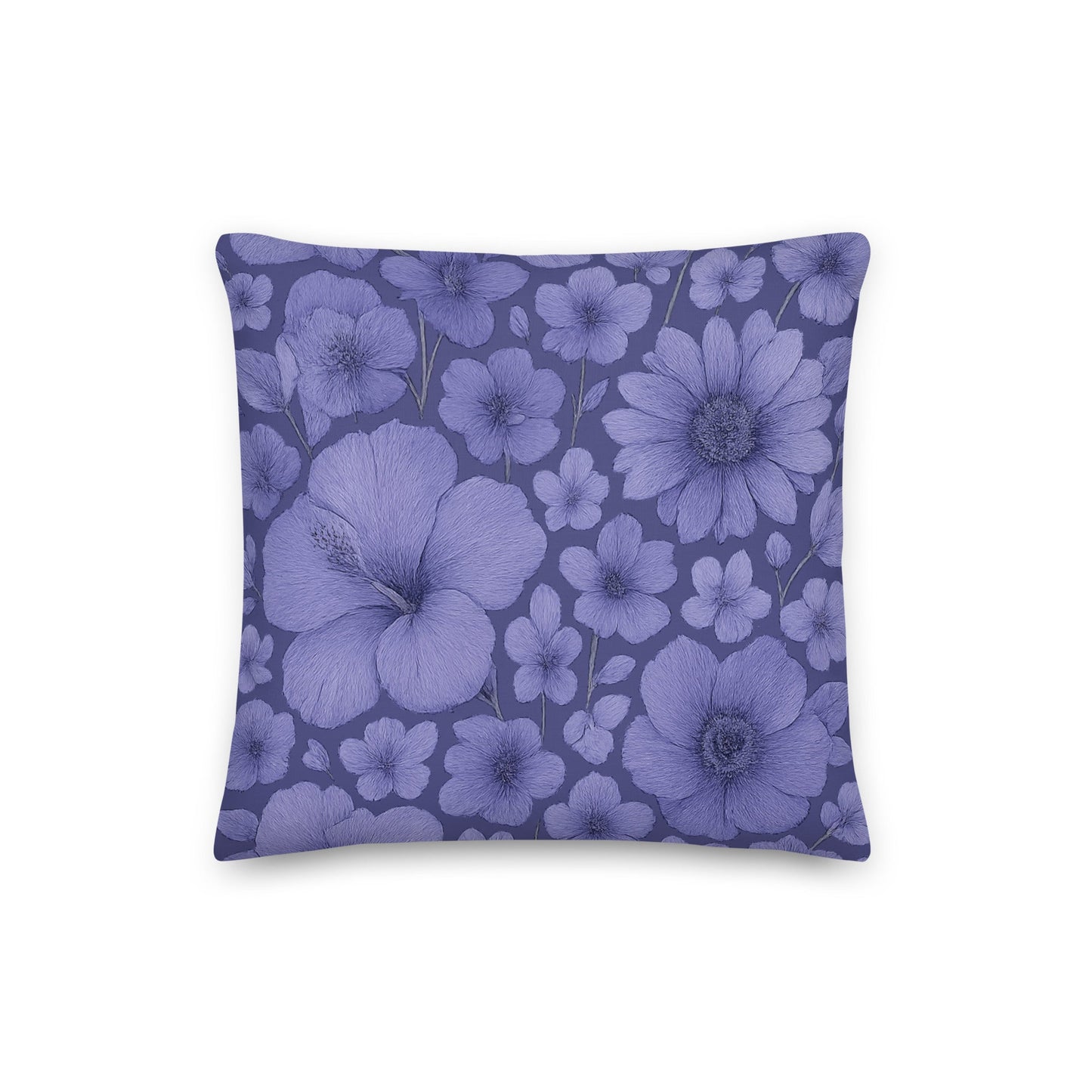 Purple Floral Escape - Premium Pillow - Studio ZD - CUT-SEW
