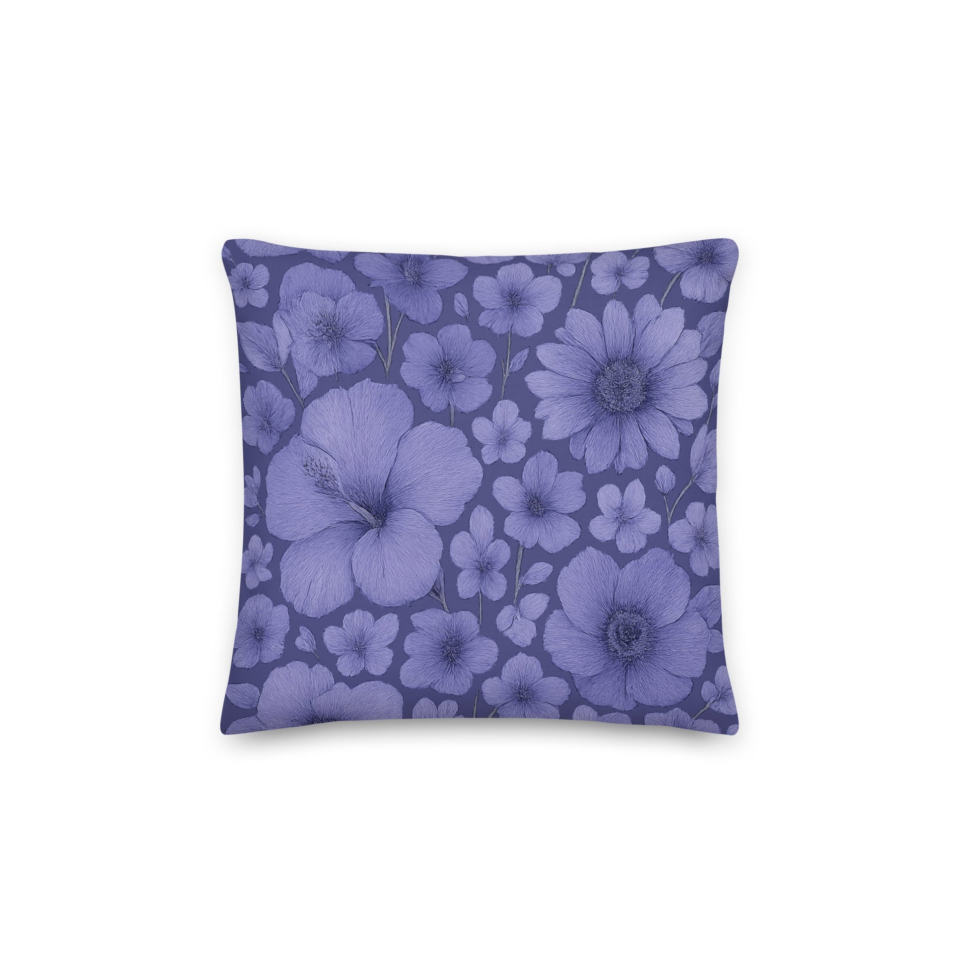 Purple Floral Escape - Premium Pillow - Studio ZD - CUT-SEW