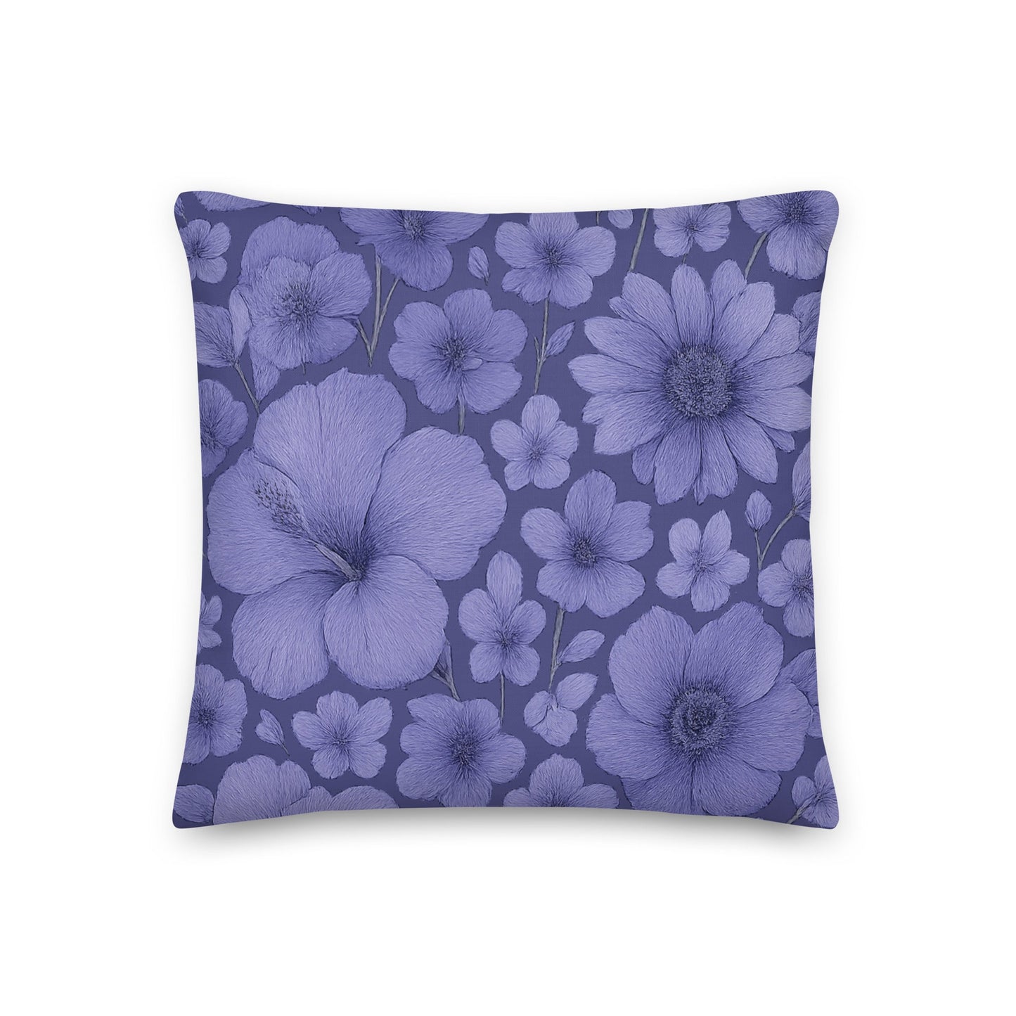 Purple Floral Escape - Premium Pillow - Studio ZD - CUT-SEW