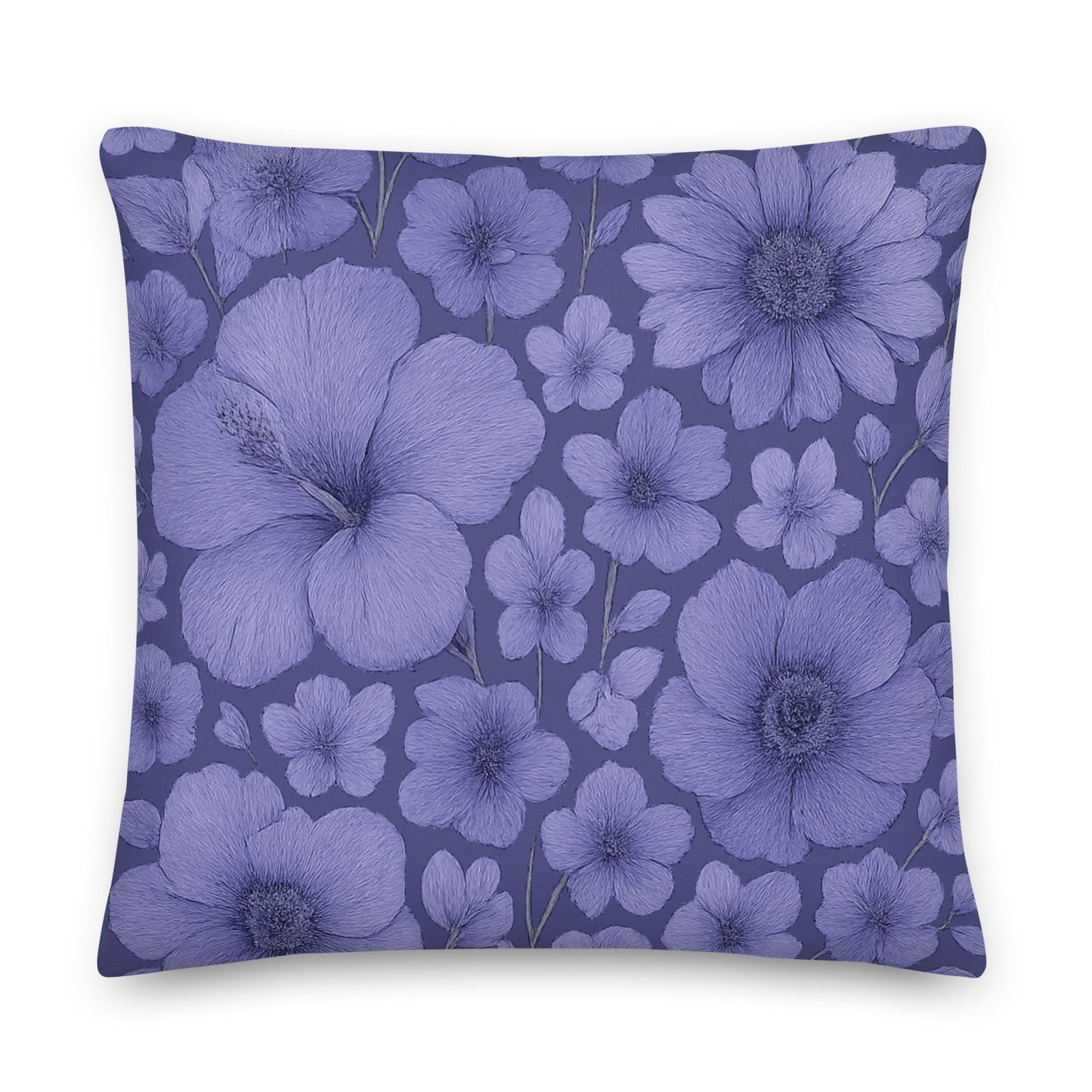 Purple Floral Escape - Premium Pillow - Studio ZD - CUT-SEW