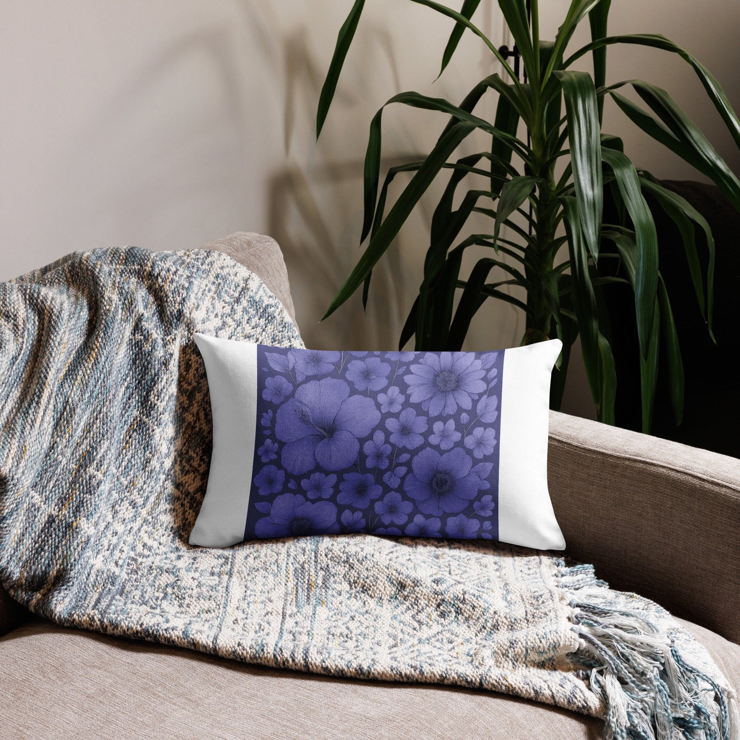 Purple Floral Escape - Premium Pillow - Studio ZD - CUT-SEW