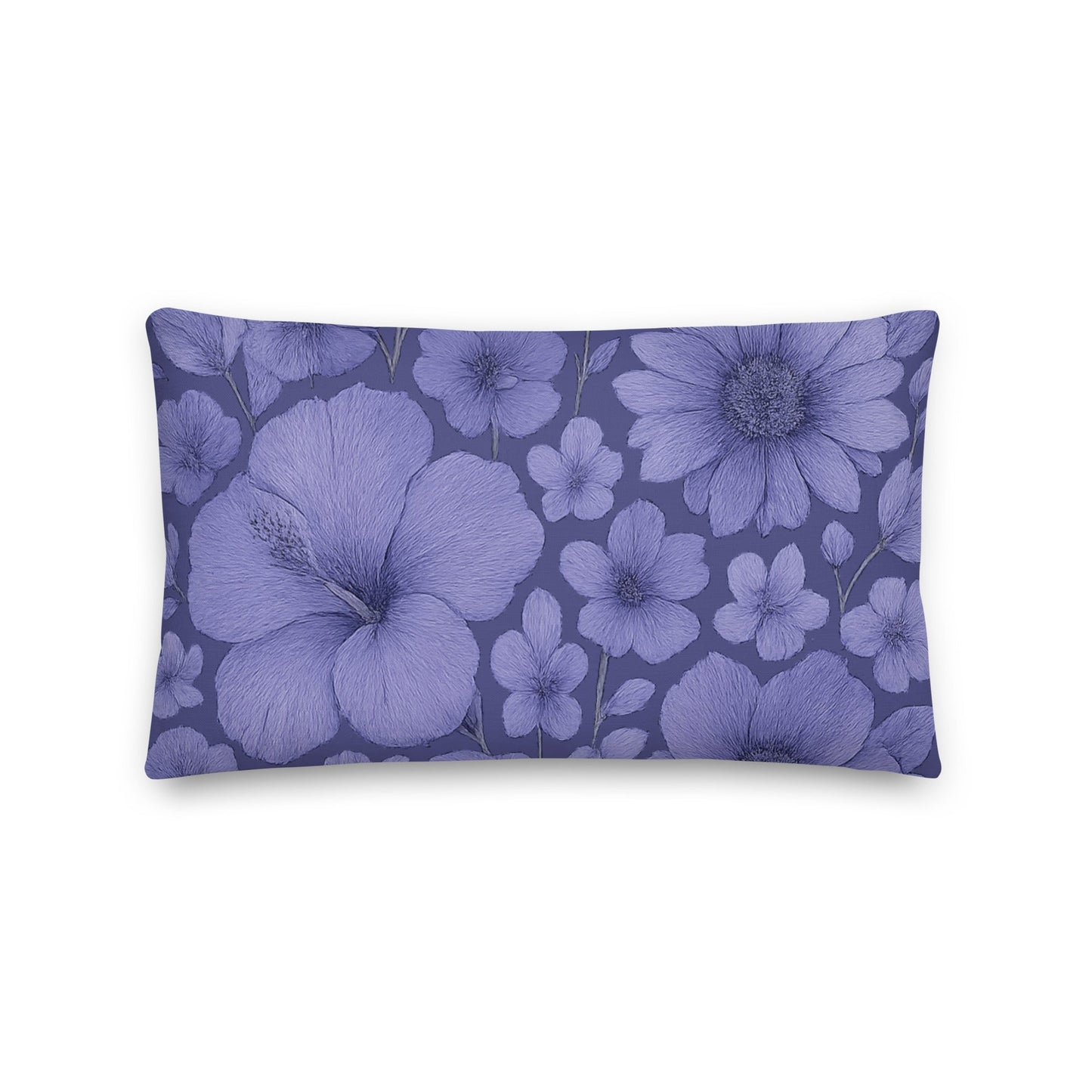 Purple Floral Escape - Premium Pillow - Studio ZD - CUT-SEW
