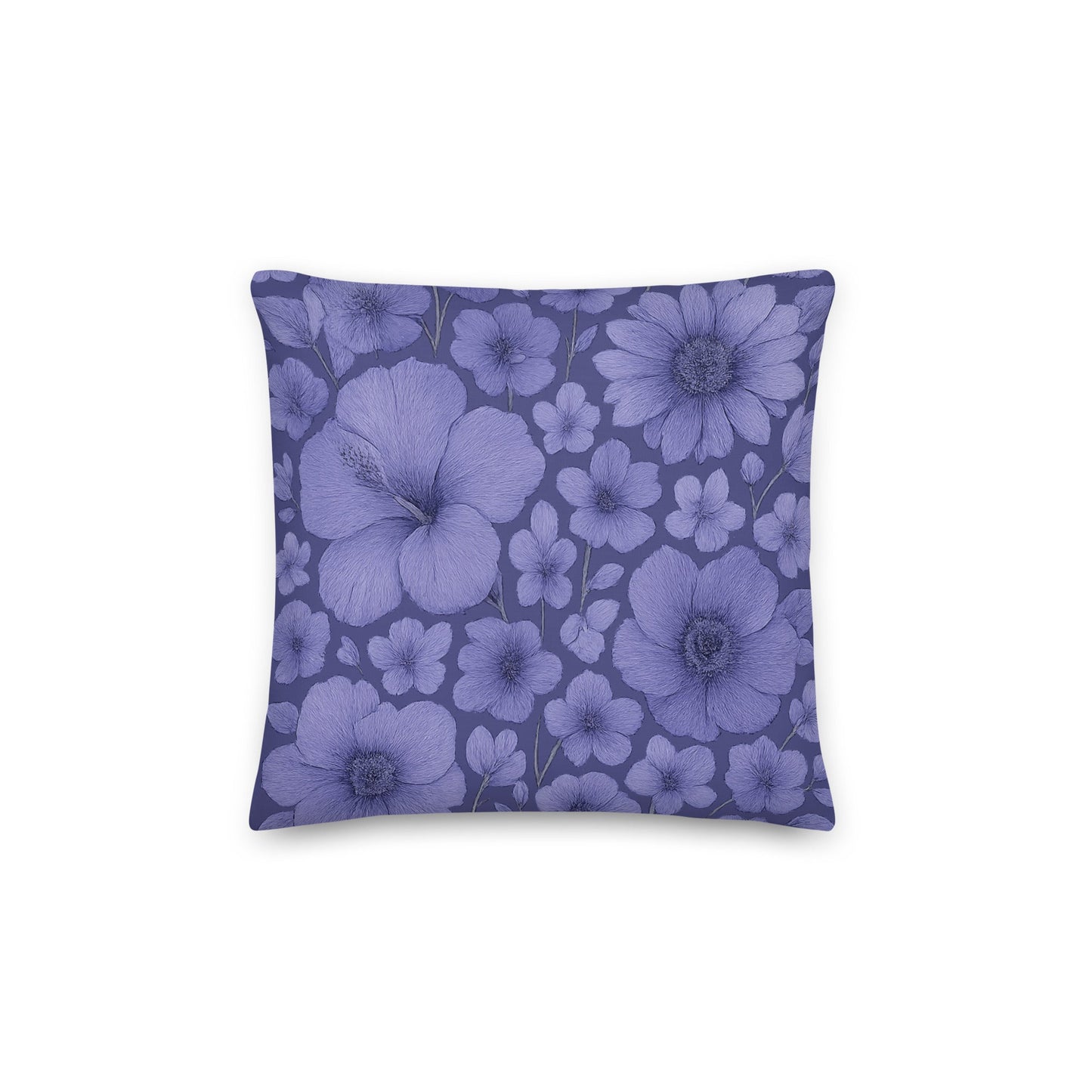 Purple Floral Escape - Premium Pillow - Studio ZD - CUT-SEW