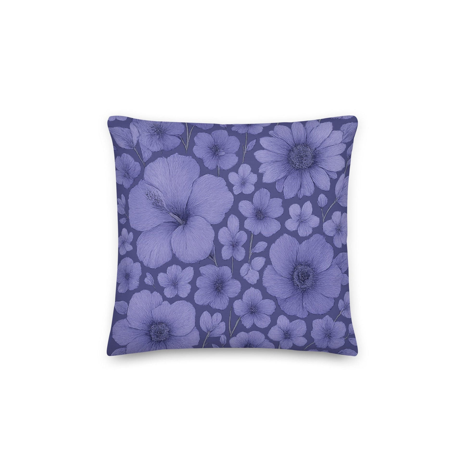 Purple Floral Escape - Premium Pillow - Studio ZD - CUT-SEW
