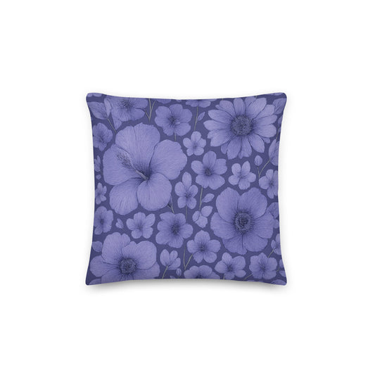 Purple Floral Escape - Premium Pillow - Studio ZD - CUT-SEW