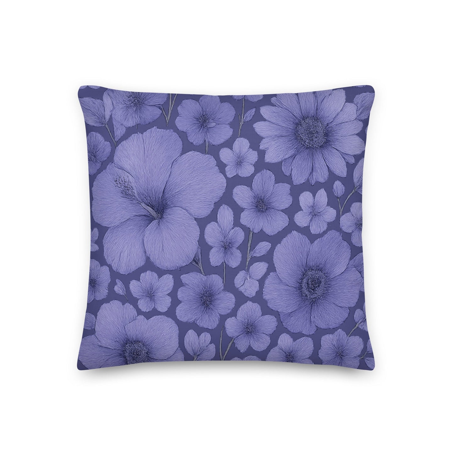 Purple Floral Escape - Premium Pillow - Studio ZD - CUT-SEW