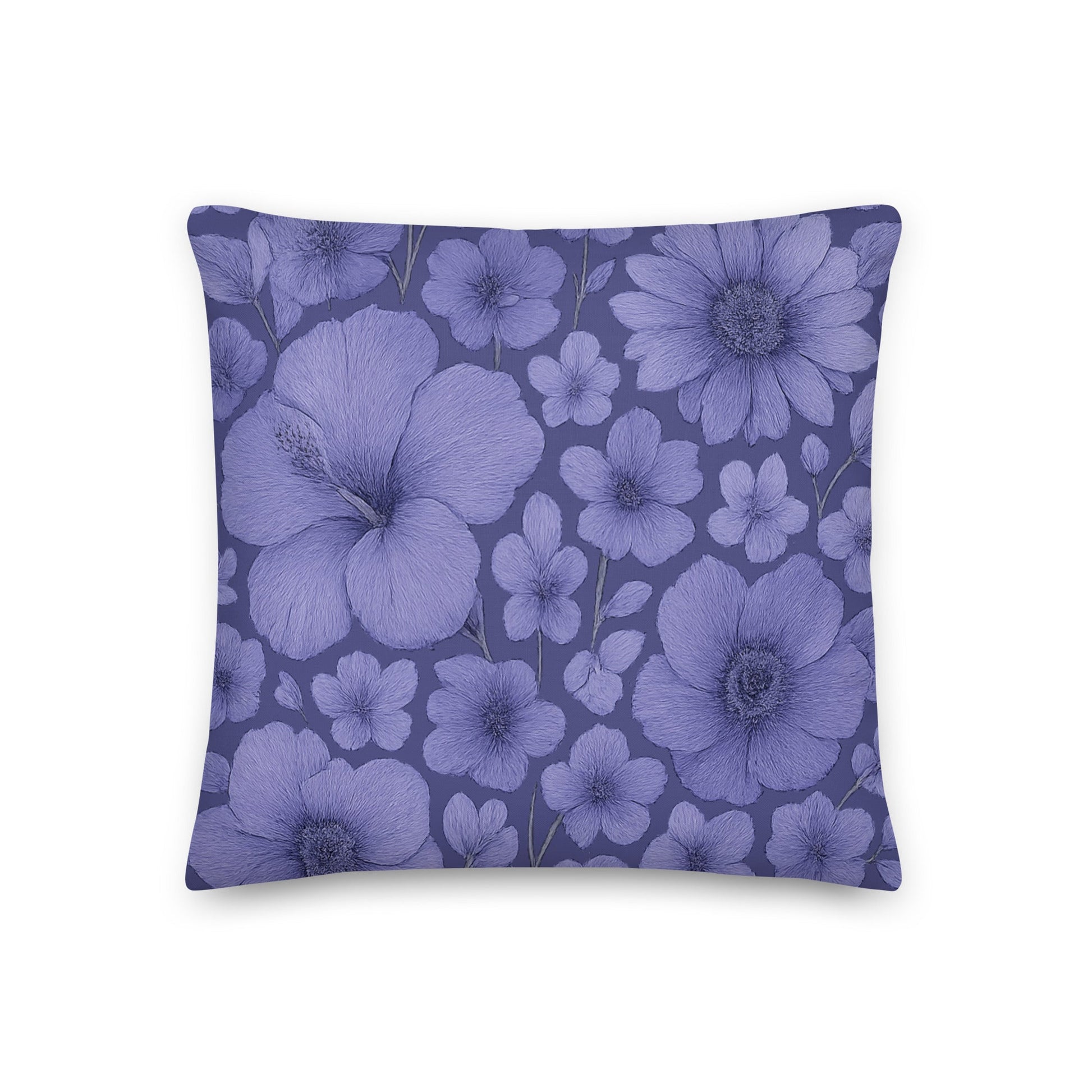 Purple Floral Escape - Premium Pillow - Studio ZD - CUT-SEW