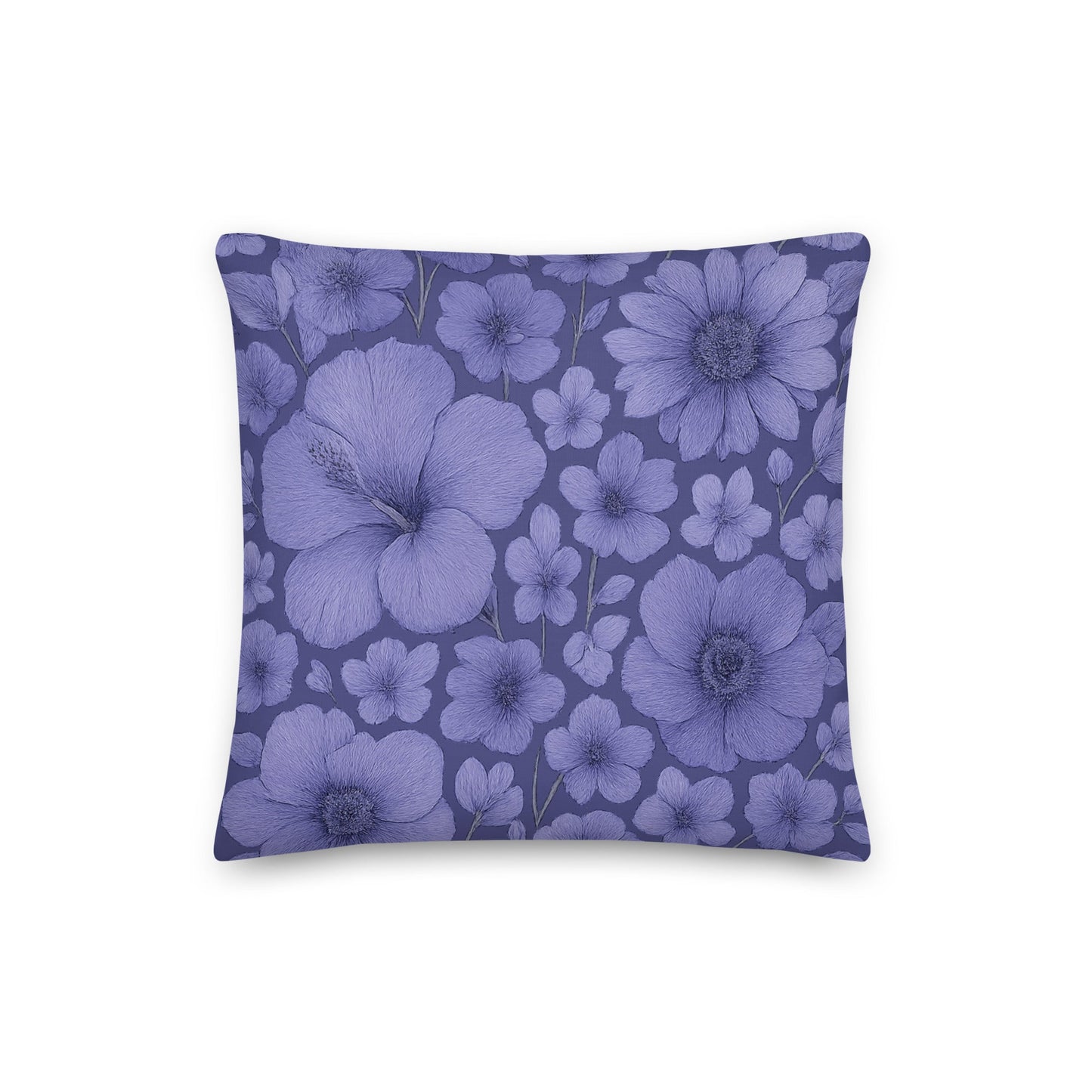 Purple Floral Escape - Premium Pillow - Studio ZD - CUT-SEW