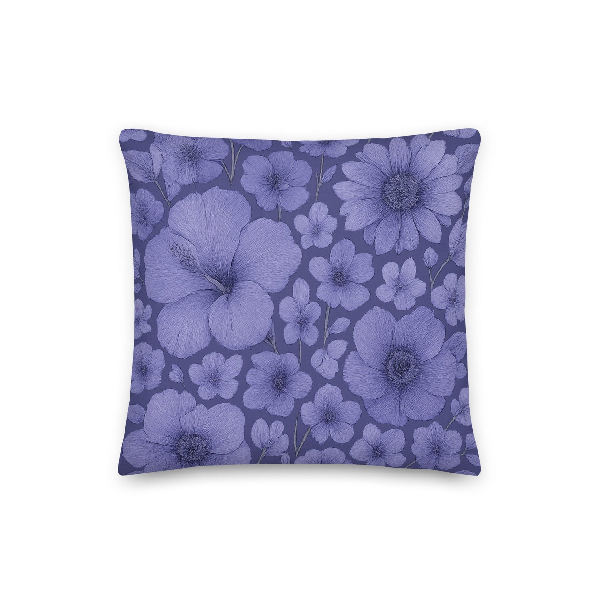 Purple Floral Escape - Premium Pillow - Studio ZD - CUT-SEW