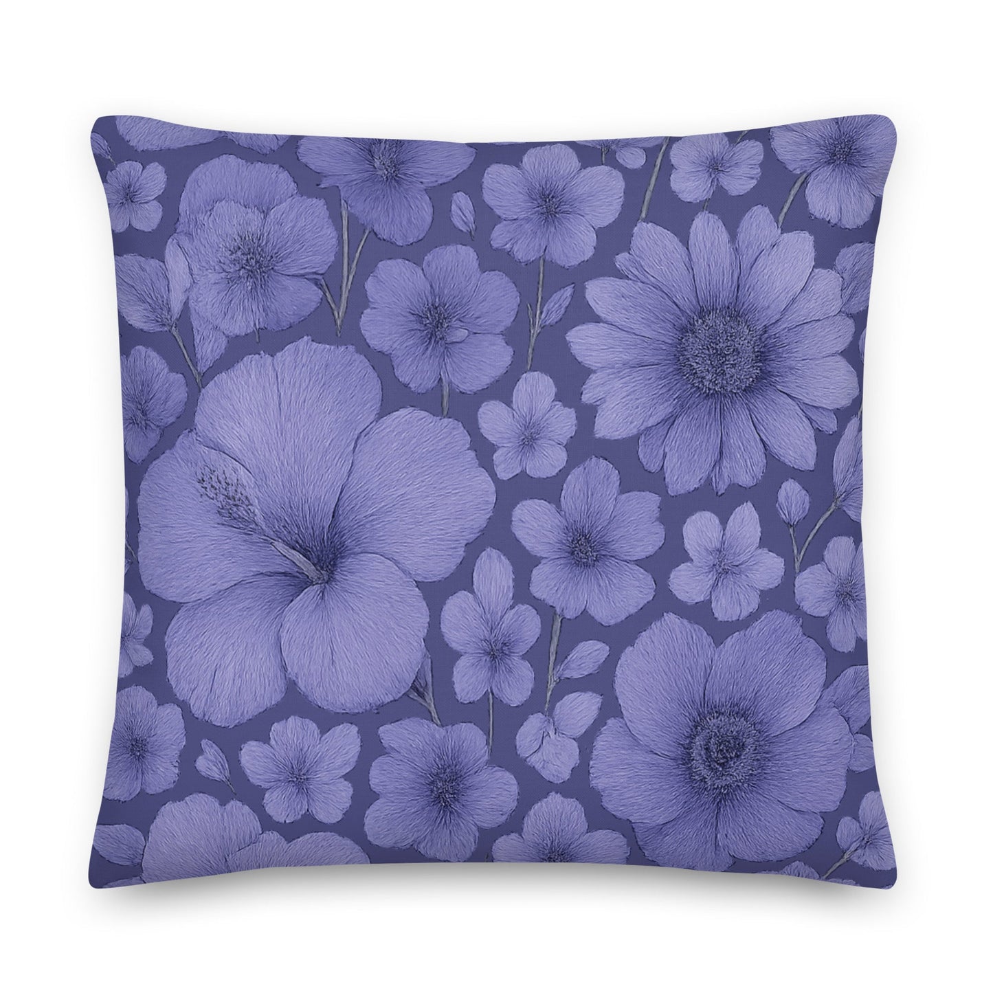 Purple Floral Escape - Premium Pillow - Studio ZD - CUT-SEW