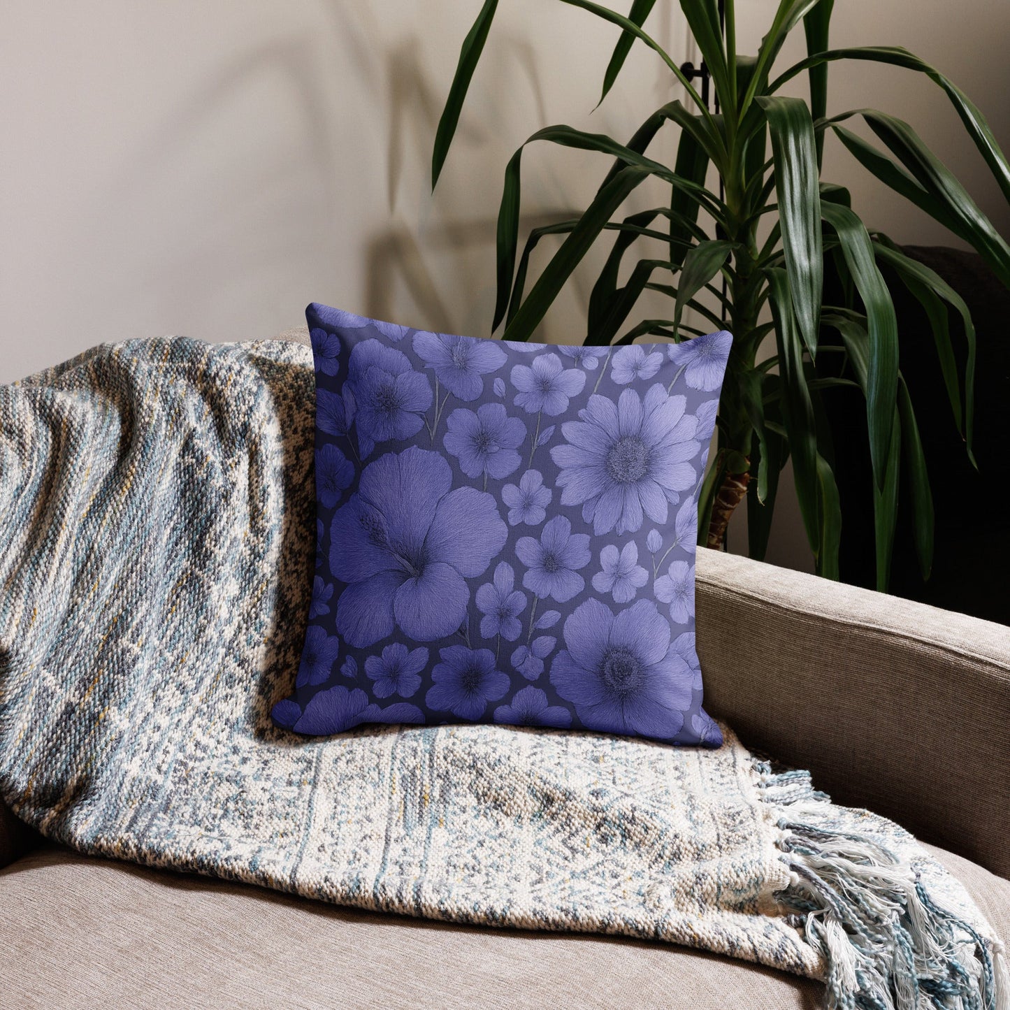 Purple Floral Escape - Premium Pillow - Studio ZD - CUT-SEW