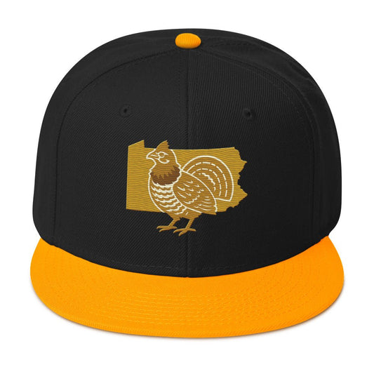Ruffed Grouse - Snapback Hat - State Bird Spotlight - Pennsylvania - Golf ZD - Studio ZD - 