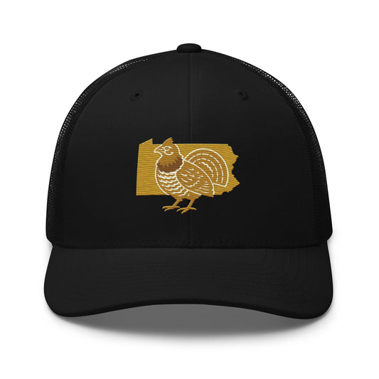Ruffed Grouse - Trucker Hat - State Bird Spotlight - Pennsylvania - Golf ZD - Studio ZD - 