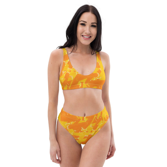 Sunburst Paint - High - Waisted Bikini - Recycled - Studio ZD - 