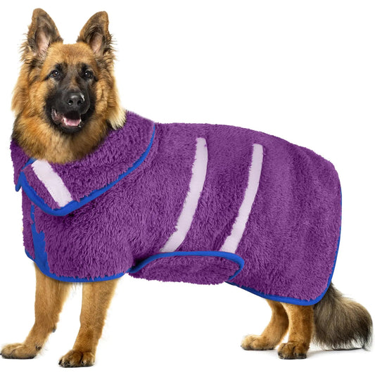 XXL Dog Bathrobe Super Soft Dog Robe Quick Drying Dog Towels for Drying Dogs Large Adjustable Dog Robes for After Bath Dog Clothes and Dog Dryer XXL - Studio ZD - 