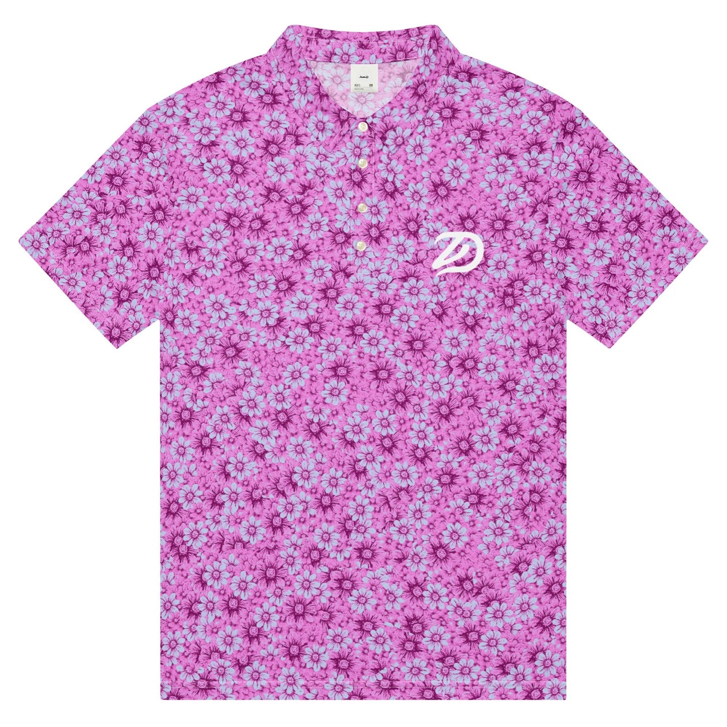 Zen Floral Pattern - Men’s Slim Fit Polo - Golf ZD - Studio ZD - 