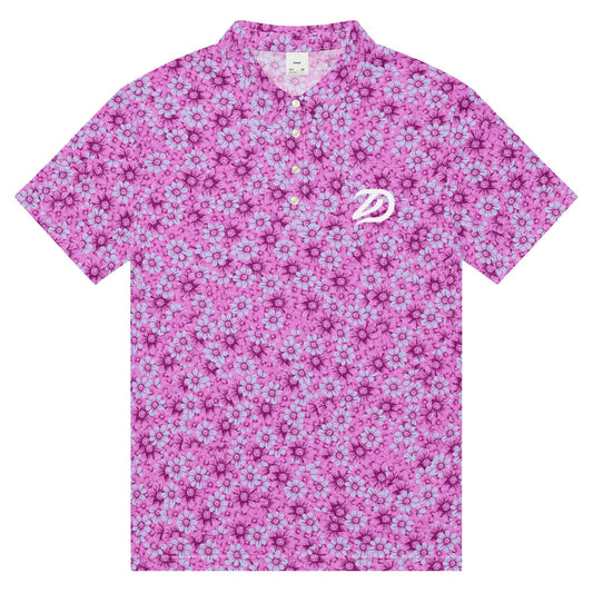 Zen Floral Pattern - Men’s Slim Fit Polo - Golf ZD - Studio ZD - 