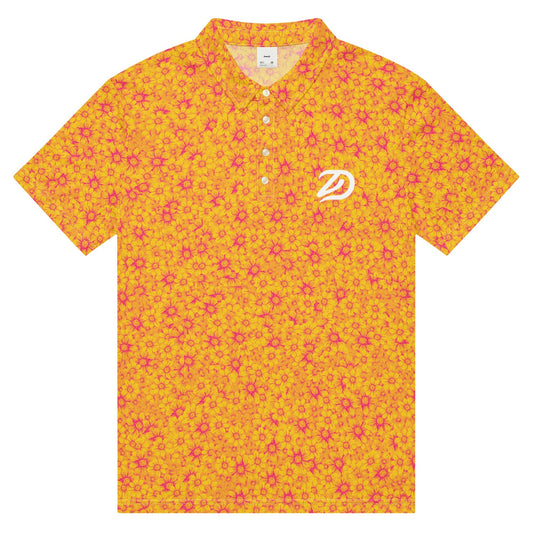 Zen Floral Pattern - Men’s Slim Fit Polo - Golf ZD - Studio ZD - 