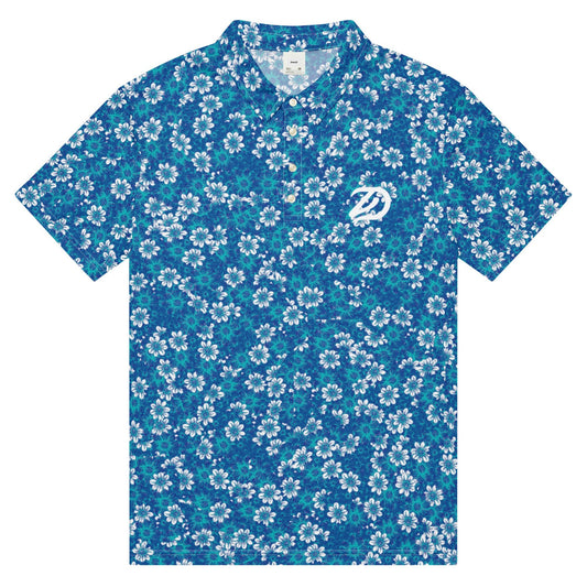 Zen Floral Pattern - Men’s Slim Fit Polo - Golf ZD - Studio ZD - 