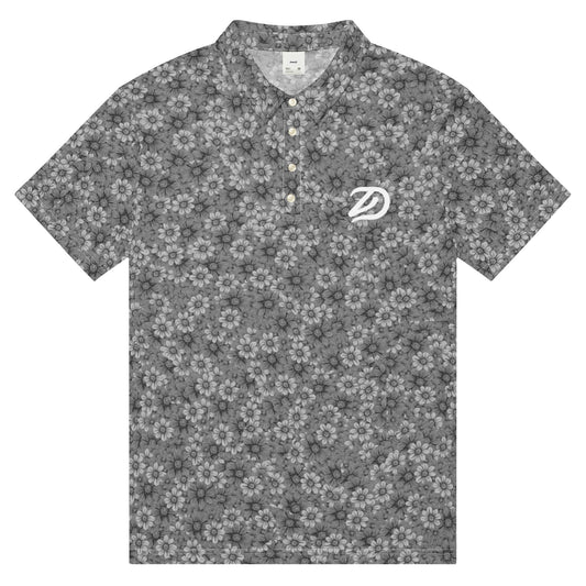Zen Floral Pattern - Men’s Slim Fit Polo - Golf ZD - Studio ZD - 
