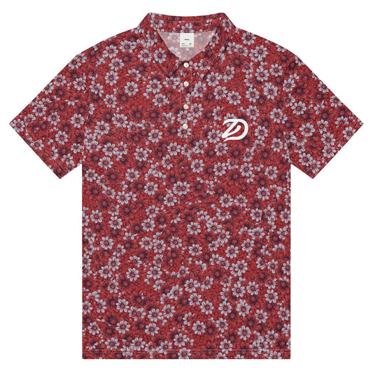 Zen Floral Pattern - Men’s Slim Fit Polo - Golf ZD - Studio ZD - 