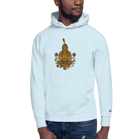 Zen Native American Warrior - Hoodie - Unisex - Studio ZD - 